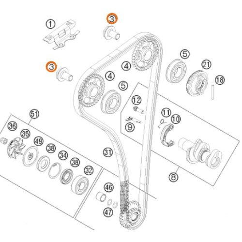 PERNO DE PIÑON DE DISTRIBUCION