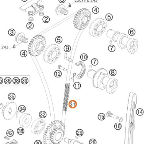 CADENILLA DE DISTRIBUCION 250 SXF