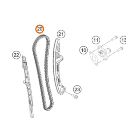CADENILLA DE DISTRIBUCION 250 SXF/EXC F 09-13