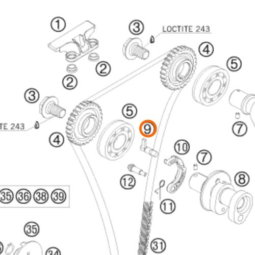LEVA DE DESCOMPRESOR 250 SXF