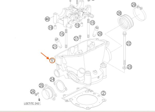 CABEZOTE 250 SX F/EXC-F 08-10