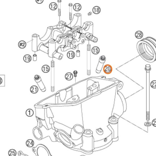 GUIA DE VALVULA DE ADMISION 250 SX