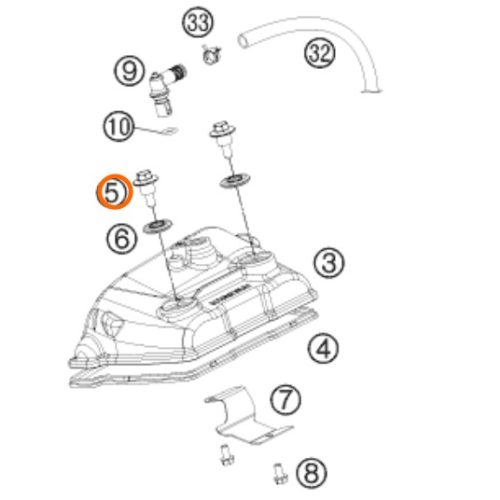 PERNO M6X12 DE TAPA DE VALVULAS