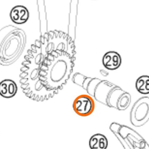 EJE DE BOMBA DE AGUA 250 SX-F/EXC-F