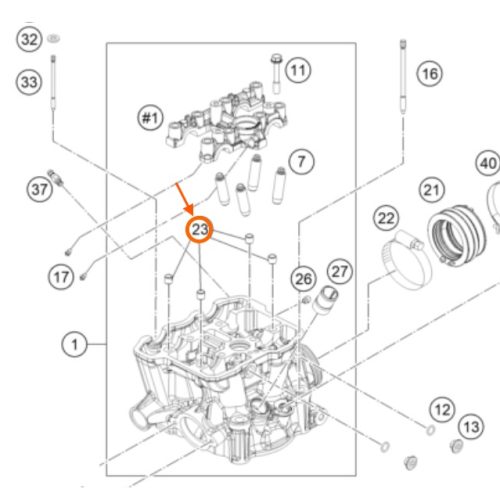 BUJE DE CABEZOTE 250 SX F/EXC-F 08-16