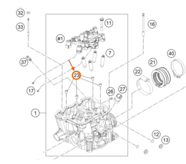 BUJE DE CABEZOTE 250 SX F/EXC-F 08-16