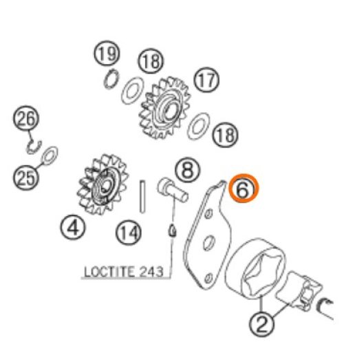 TAPA DE BOMBA DE AGUA 250 SX/EXC 11-13
