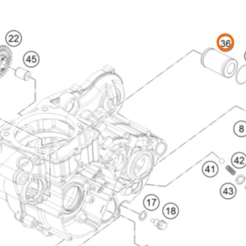 FILTRO DE ACEITE 4T 250 06-11 450/500 EXC 12-16