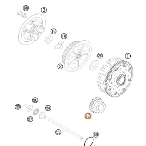 PIÑON DE CIGUENDNAL 22T 250 SX-F/EXC-F 11-13
