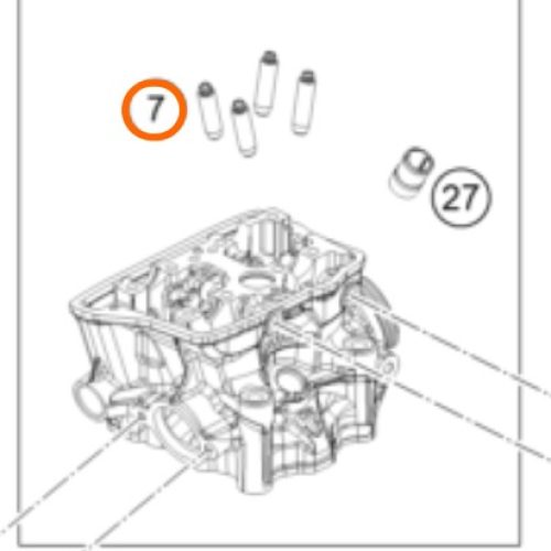 GUIA DE VALVULA DE ESCAPE 250 SX-F/350 EXC-F