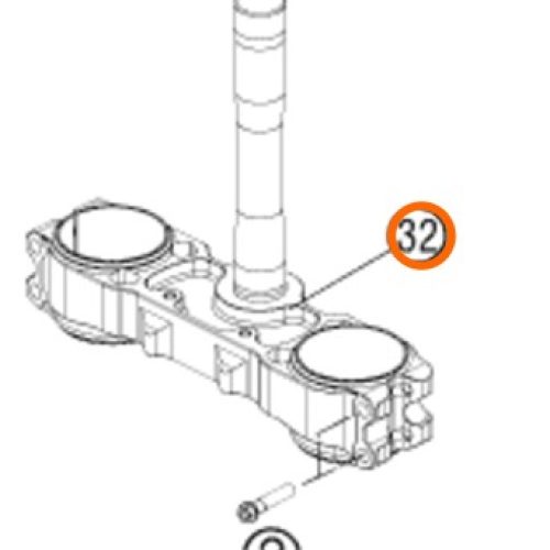 CLAMP INFERIOR 22 MM SX FACTORY NARANJA 11-12