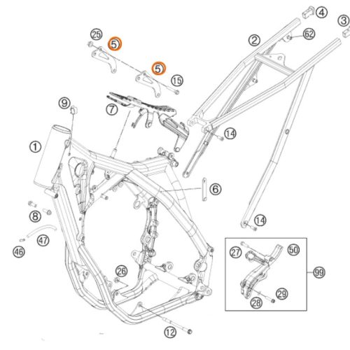 SOPORTE DE MOTOR 350 SX-F 11-12