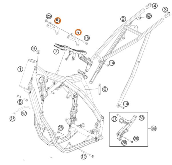 SOPORTE DE MOTOR 350 SX-F 11-12