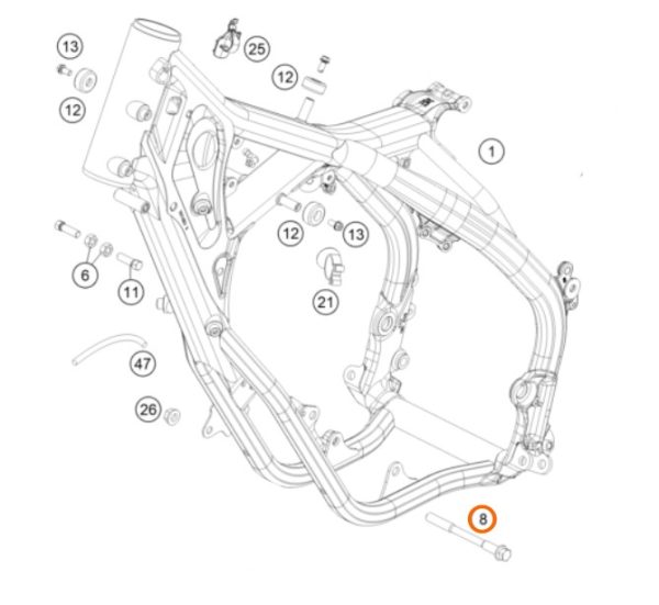 PERNO M10X115 DE BASE DE MOTOR
