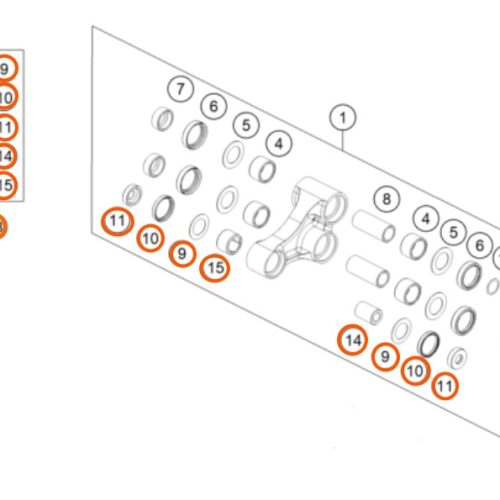 KIT DE REPARACION SUSPENSION SX/XC