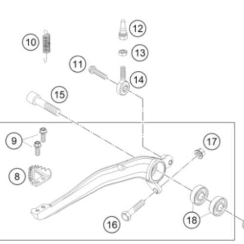 PATA DE FRENO SX/EXC 11-15