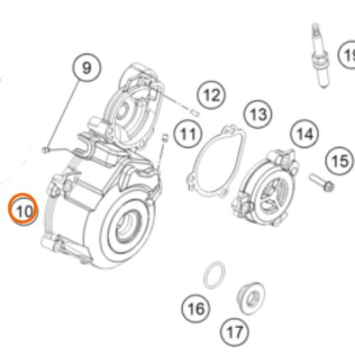 TAPA DE ENCENDIDO 250/350 SX-F/XC-F 11-15