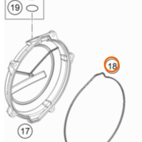 EMPAQUE DE TAPA DE EMBRAGUE 4T 350 SX F/EXC F 11-1