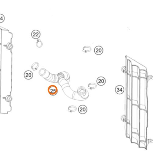 MANGUERA DE RADIADOR 350 SX-F