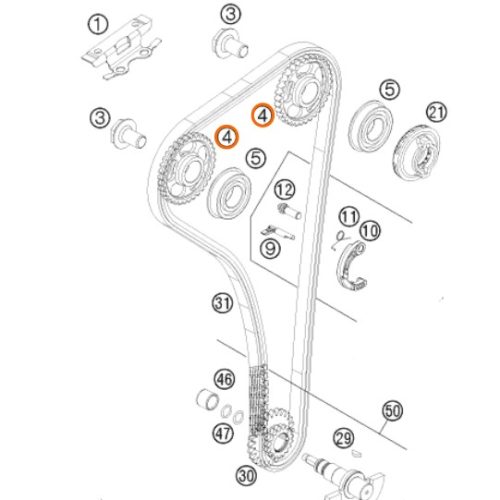 PIÑON DE ARBOL DE LEVAS 350 SX-F 11-12