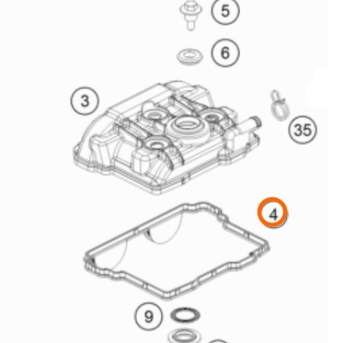 EMPAQUE DE TAPA VALVULAS 350 EXC-F 12-14