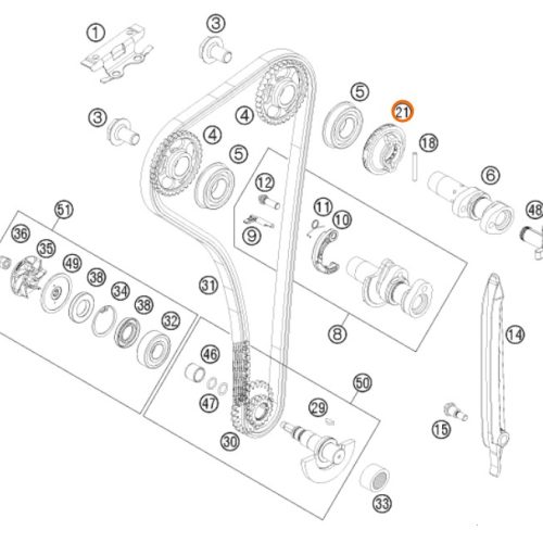 SOPORTE DE RODILLO ADMISION 350 EXC-F 12-16