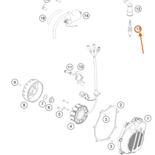 BUJIA 4T 350 SX-F/EXC-F 11-22