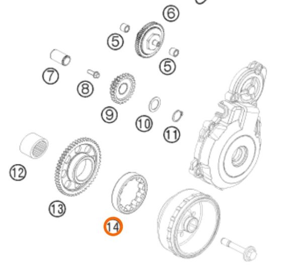 CORONILLA DE ARRANQUE 250/350 SX-F/EXC-F 11-14