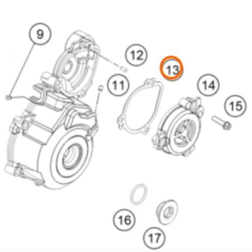 EMPAQUE DE TAPA DE LIMITADOR DE  TORQUE  350 SX F 11
