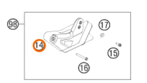GUIA DE CADENA 450/505 SX-F 07-11