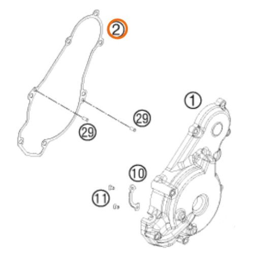 EMPAQUE DE TAPA DE ENCENDIDO 4T 450 SX-F 07