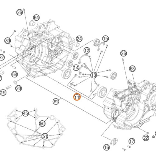 SOPORTE DE BUJE 450/505 SX F 07-11