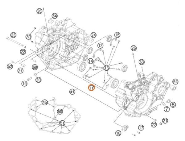 SOPORTE DE BUJE 450/505 SX F 07-11