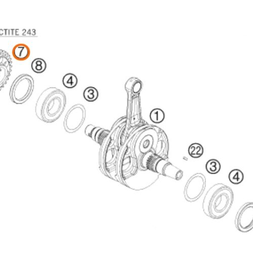 PIÑON PRIMARIO 450/505 SX F 07-11