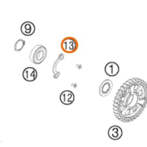 PLATINA DE RETENCION 450/505 SX-F 07-12