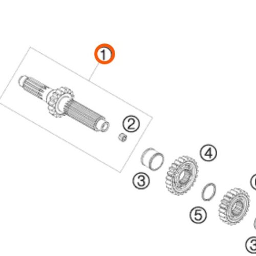 PIÑON DE 4TA EJE 1 450/505 SX F 07-11
