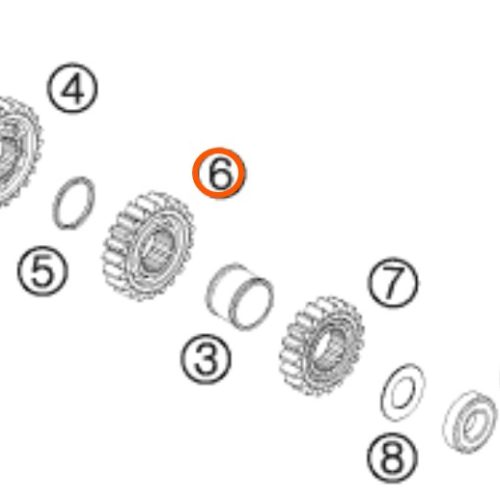 PIÑON DE 3RA 21T 450/505 SX F 07-11