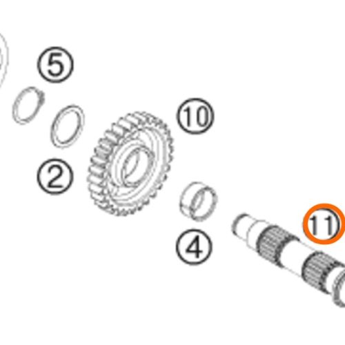 EJE DE CAMBIOS 450 SX F 07-11