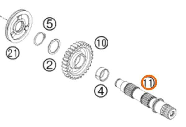 EJE DE CAMBIOS 450 SX F 07-11