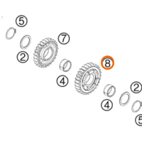 PIÑON DE 3RA 28T 450/505 SX F 07-11