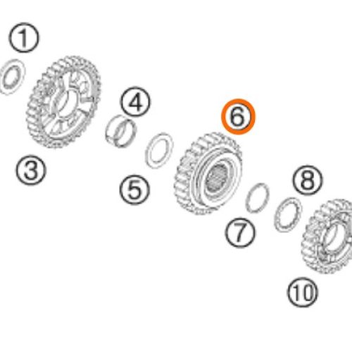 PIÑON DE 3RA 450/505 SX F 07-11