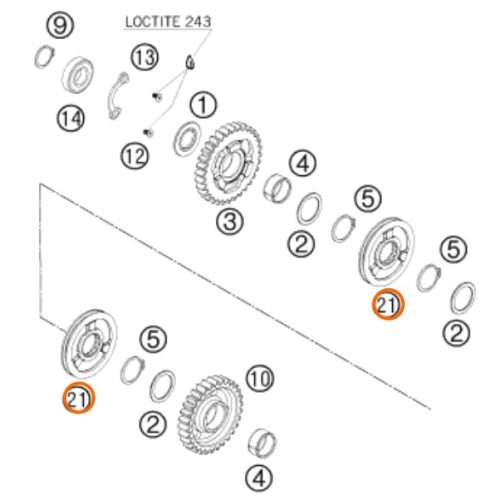SHIFT RING 450/505 07-11