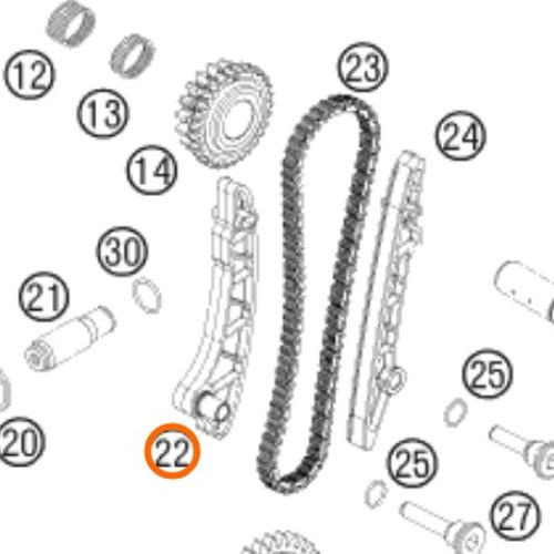 GUIA DE CADENILLA 450 SXF