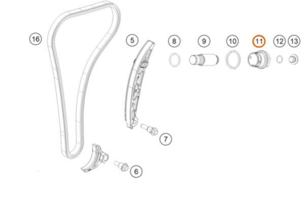 TUERCA TENSOR CADENILLA DISTRUBUCION 450SXF