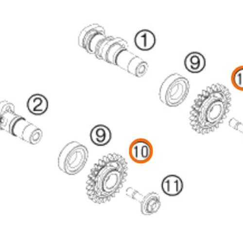 PIÑON DE ARBOL DE LEVAS 450/505 SX-F 07-12