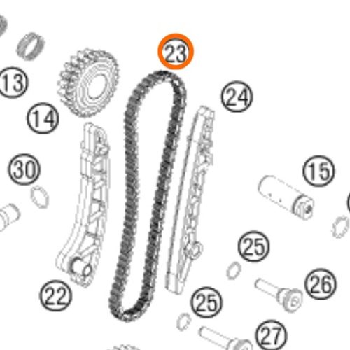 CADENILLA DE DISTRIBUCION 450/505 SX F 07-12