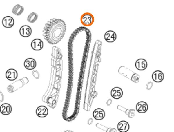 CADENILLA DE DISTRIBUCION 450/505 SX F 07-12