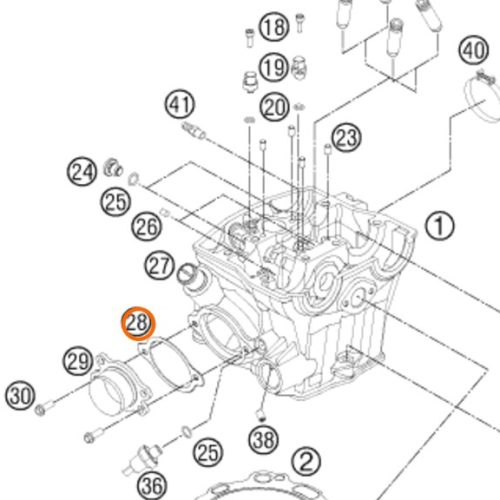 EMPAQUE DE BOCA DE ESCAPE 450 SX-F