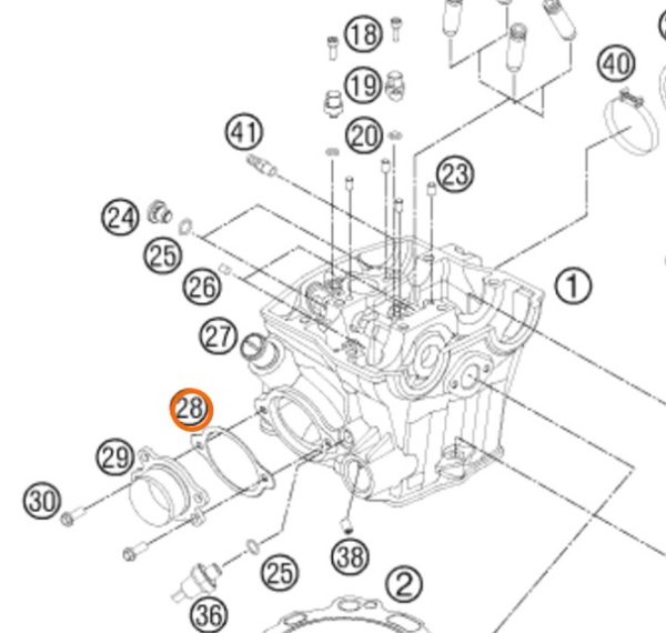 EMPAQUE DE BOCA DE ESCAPE 450 SX-F
