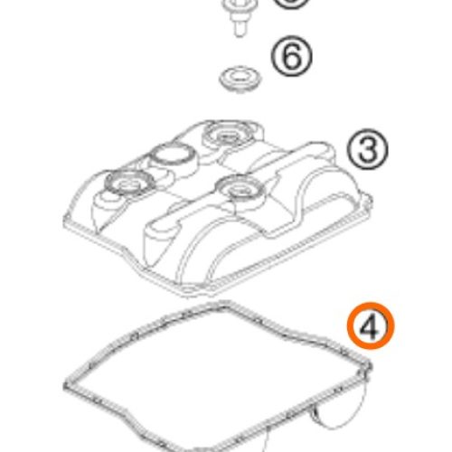 EMPAQUE DE TAPA VALVULAS 450 SX-F 07-12